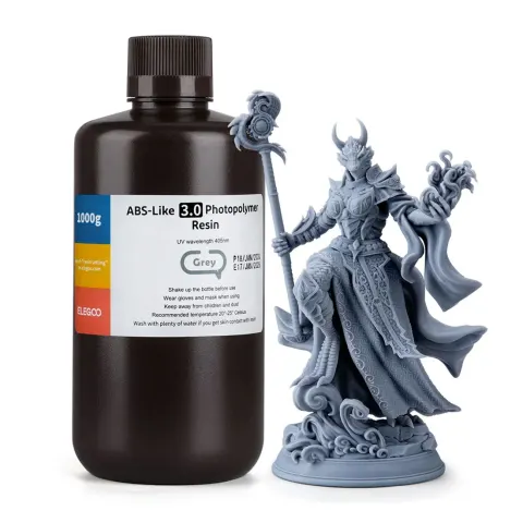 Rășină Elegoo ABS-Like 3.0 pentru imprimantă 3D, 1 kg, gri
