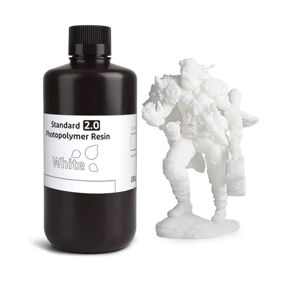 Rășină pentru imprimantă 3D Elegoo Resin 2.0, 1 kg, albă