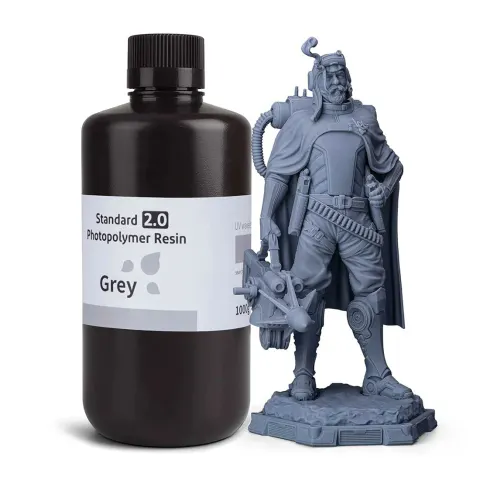 Rășină Elegoo Resin 2.0 pentru imprimantă 3D, 1 kg, gri