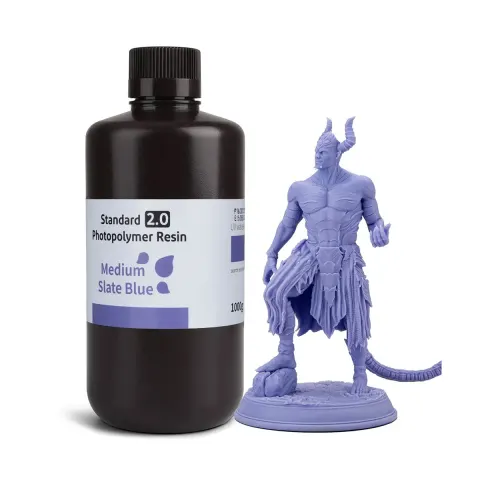 Rășină Elegoo Resin 2.0 pentru imprimantă 3D, 1 kg, gri-albastru mediu