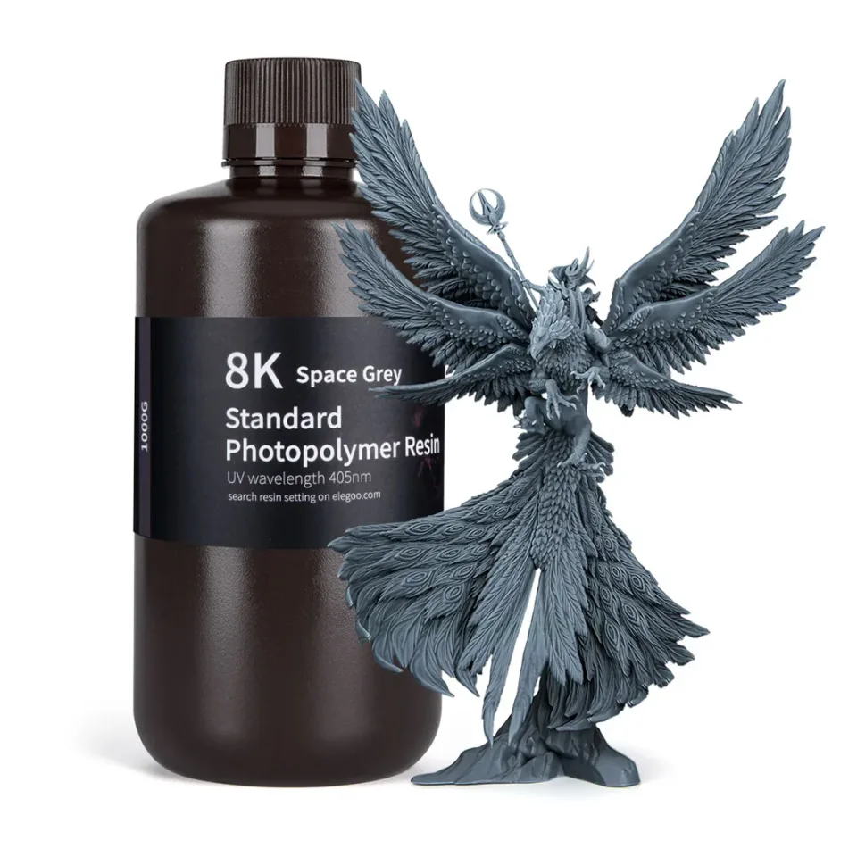 Rășină Elegoo 8K pentru imprimantă 3D, 1 kg, gri cosmic