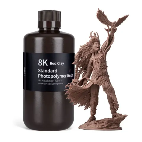 Rășină Elegoo 8K pentru imprimantă 3D, 1 kg, roșu argilă