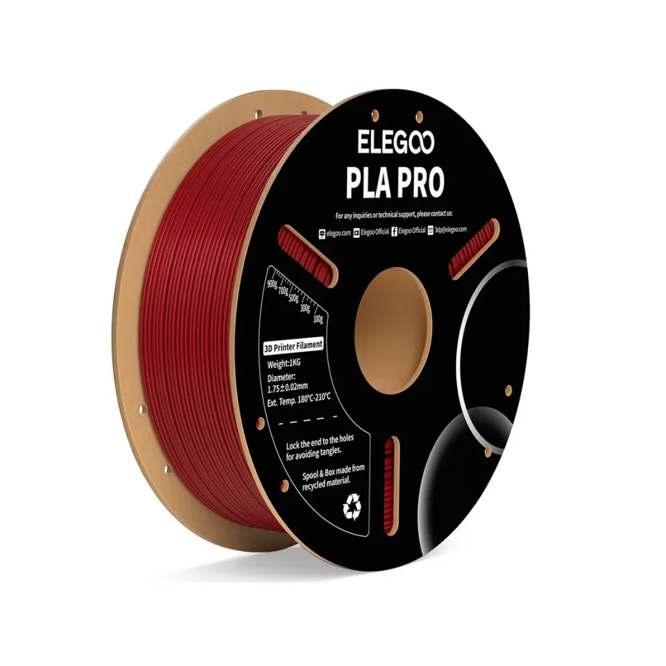 Filament pentru imprimantă 3D Elegoo PLA Pro, 1.75 mm, 1 kg, burgund