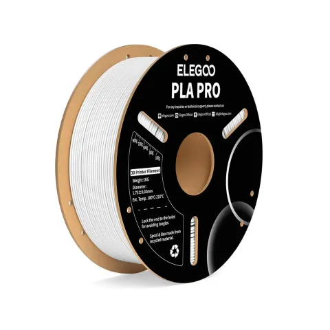 Filament pentru imprimantă 3D Elegoo PLA Pro, 1,75 mm, 1 kg, alb