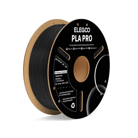 Filament Elegoo PLA Pro pentru imprimantă 3D, 1.75 mm, 1 kg, negru