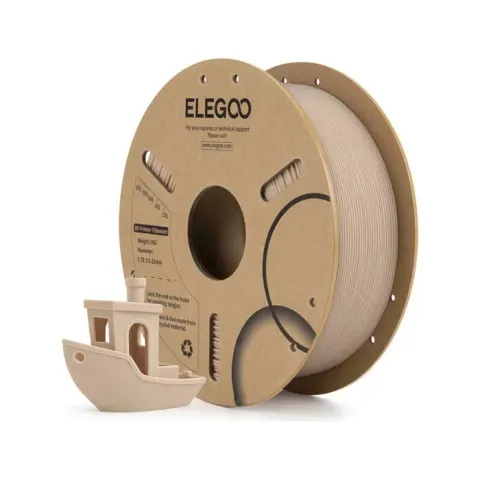 Filament PLA Elegoo cu sclipici, pentru imprimantă 3D, 1.75 mm, 1 kg, stejar deschis