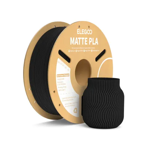 Filament pentru imprimantă 3D Elegoo PLA Matte, 1.75 mm, 1 kg, negru mat