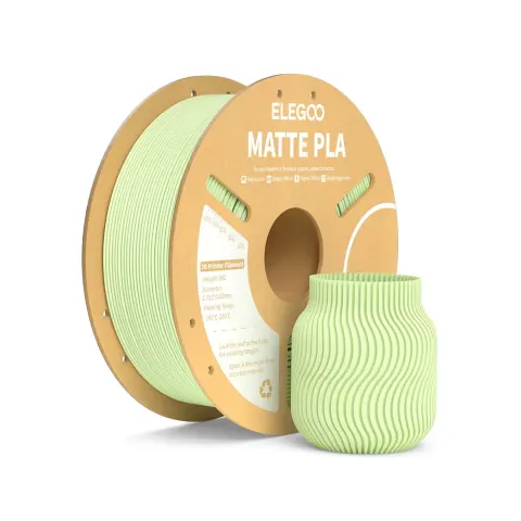 Filament mat Elegoo PLA pentru imprimantă 3D, 1.75 mm, 1 kg, verde mentă
