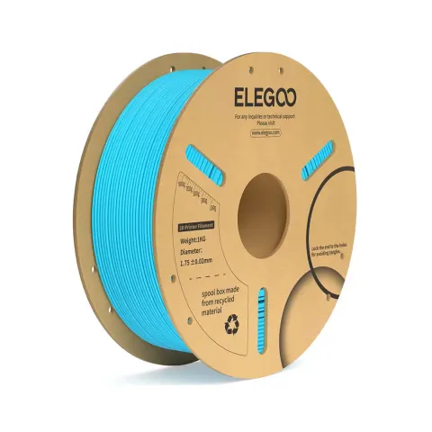 Filament Elegoo PLA+ pentru imprimantă 3D, 1,75 mm, 1 kg, albastru cer