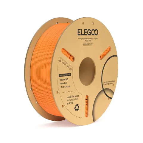 Filament Elegoo PLA+ pentru imprimantă 3D, 1.75 mm, 1 kg, portocaliu