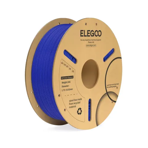 Filament Elegoo PLA+ pentru imprimantă 3D, 1.75 mm, 1 kg, albastru închis