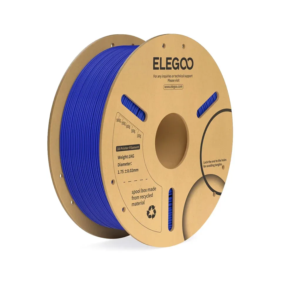 Filament Elegoo PLA+ pentru imprimantă 3D, 1.75 mm, 1 kg, albastru închis