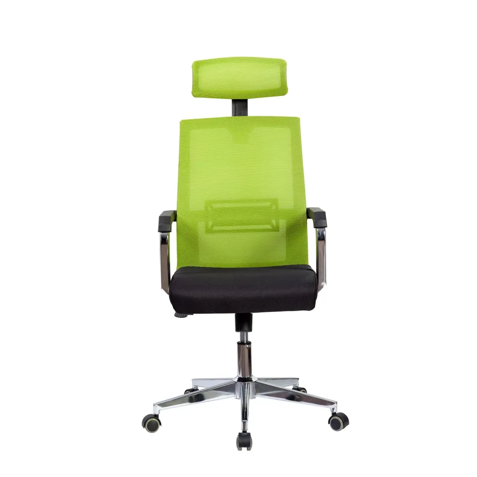 RFG Scaun directorial Roma HB, material textil și plasă, șezut negru, spătar verde deschis