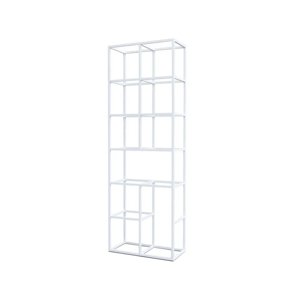 Etajeră metalică RFG Boxi S, 720 x 370 x 2120 mm, albă