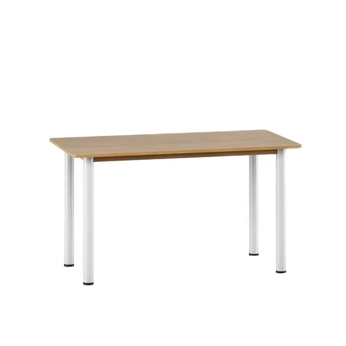 Masă RFG Kali, pentru clasele mai mari de a VIII-a, 1400 x 800 x 750 mm, blat din lemn de tec, structură metalică neagră
