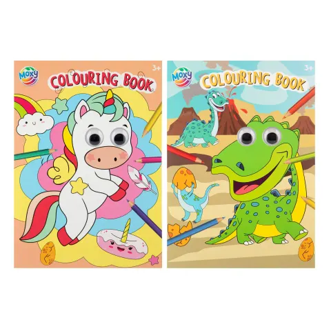 Moxy, carte de colorat, 20 de pagini, modele diverse, set de 48