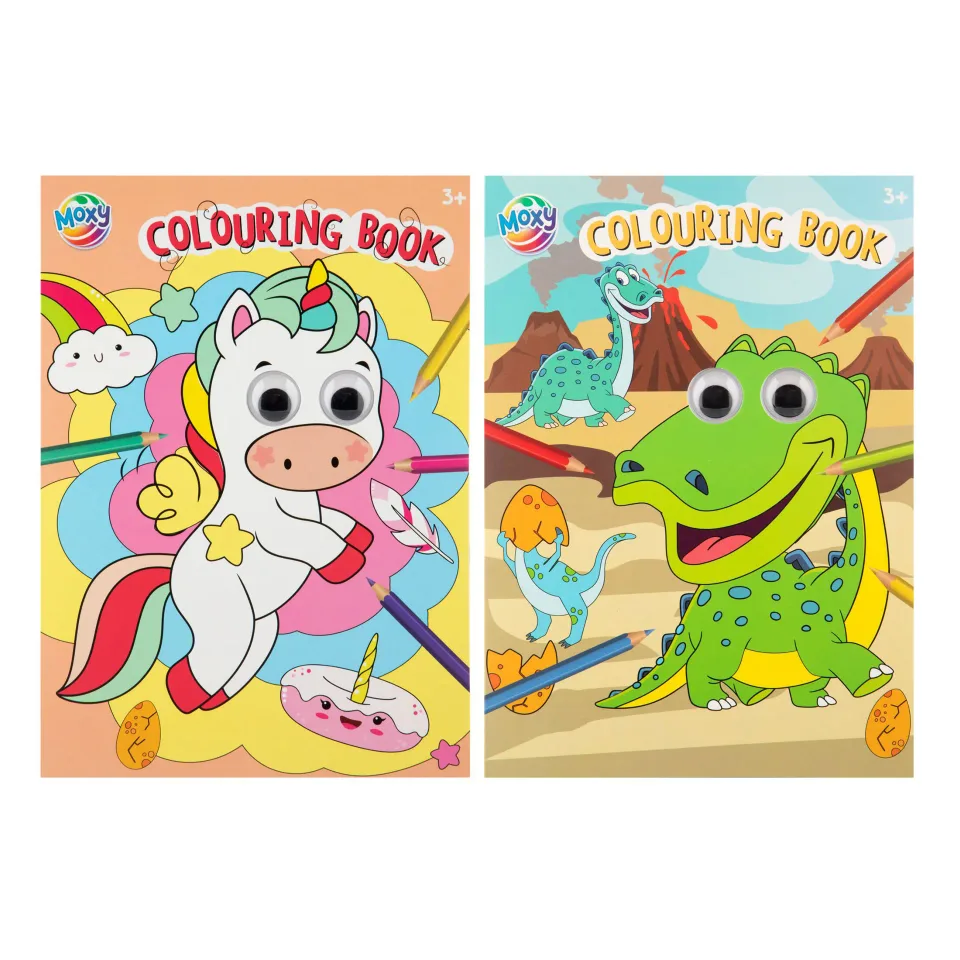 Moxy, carte de colorat, 20 de pagini, modele diverse, set de 48