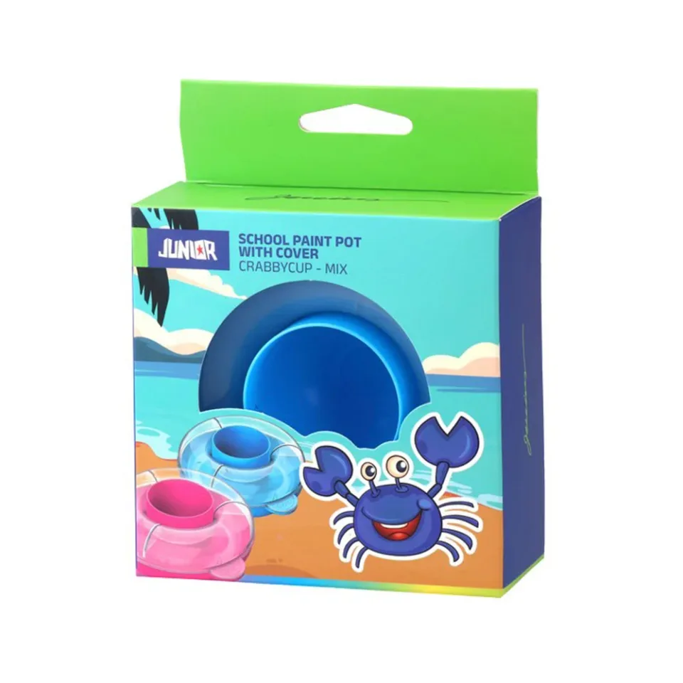 Pahar pentru clătit pensule Junior Wash Crabby, culori asortate