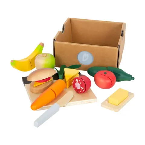 Set de prânz Small Foot cu alimente de tăiat, în cutie