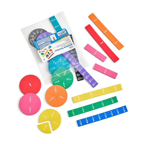 Learning Resources Rainbow Fraction – set magnetic pentru matematică