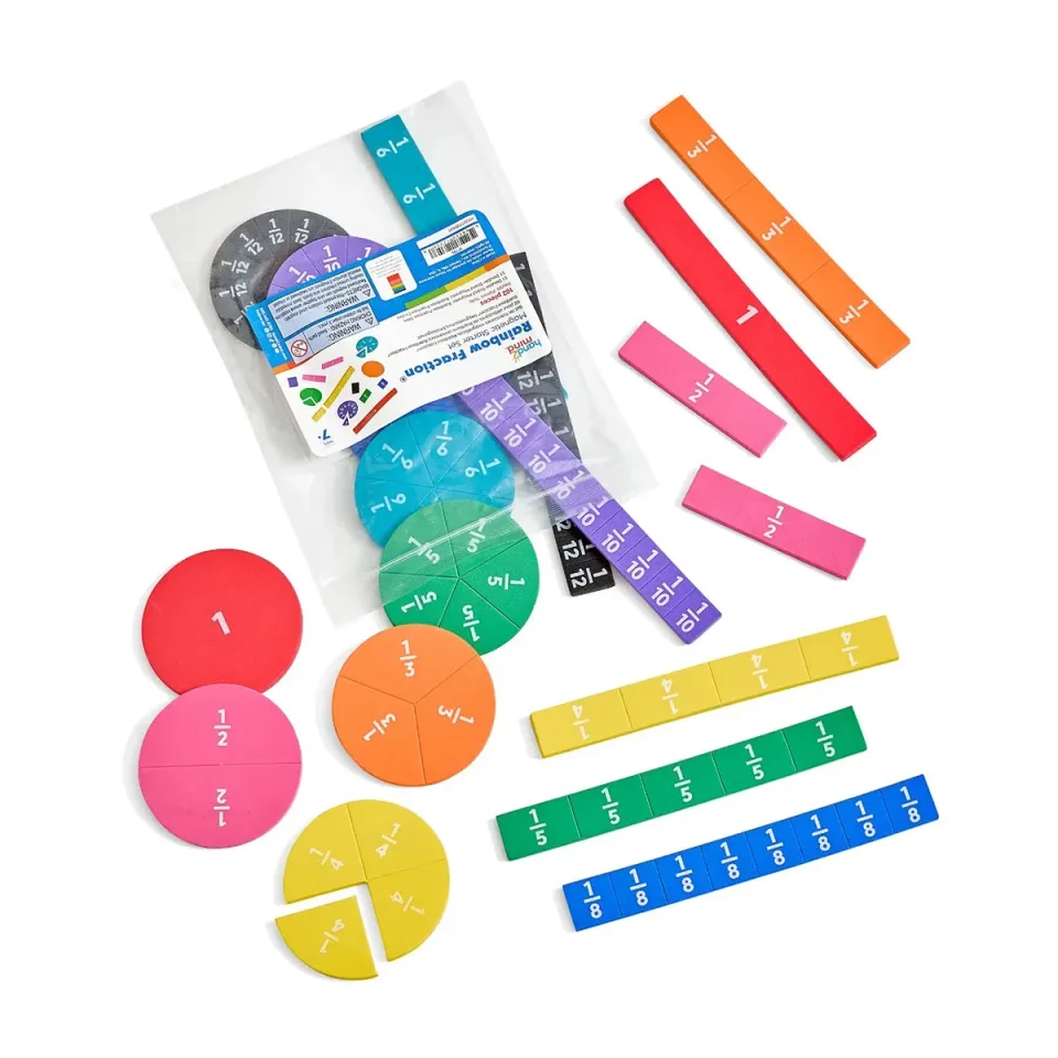 Learning Resources Rainbow Fraction – set magnetic pentru matematică