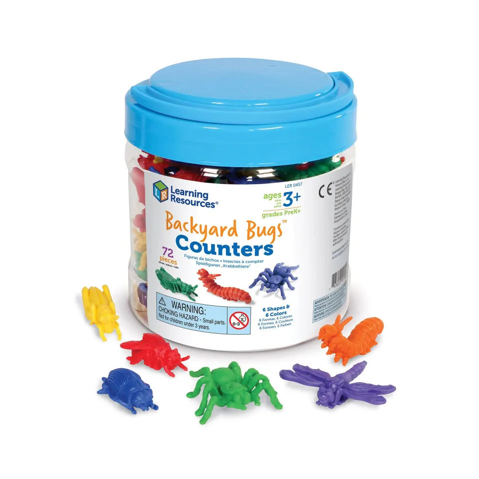 Learning Resources Set de insecte pentru sortare și numărare, 72 de piese