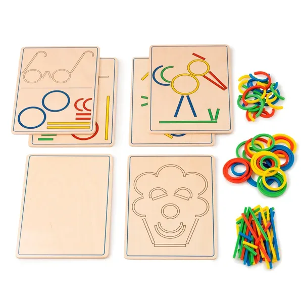 Joc de construcție Eduplay cu inele și tije
