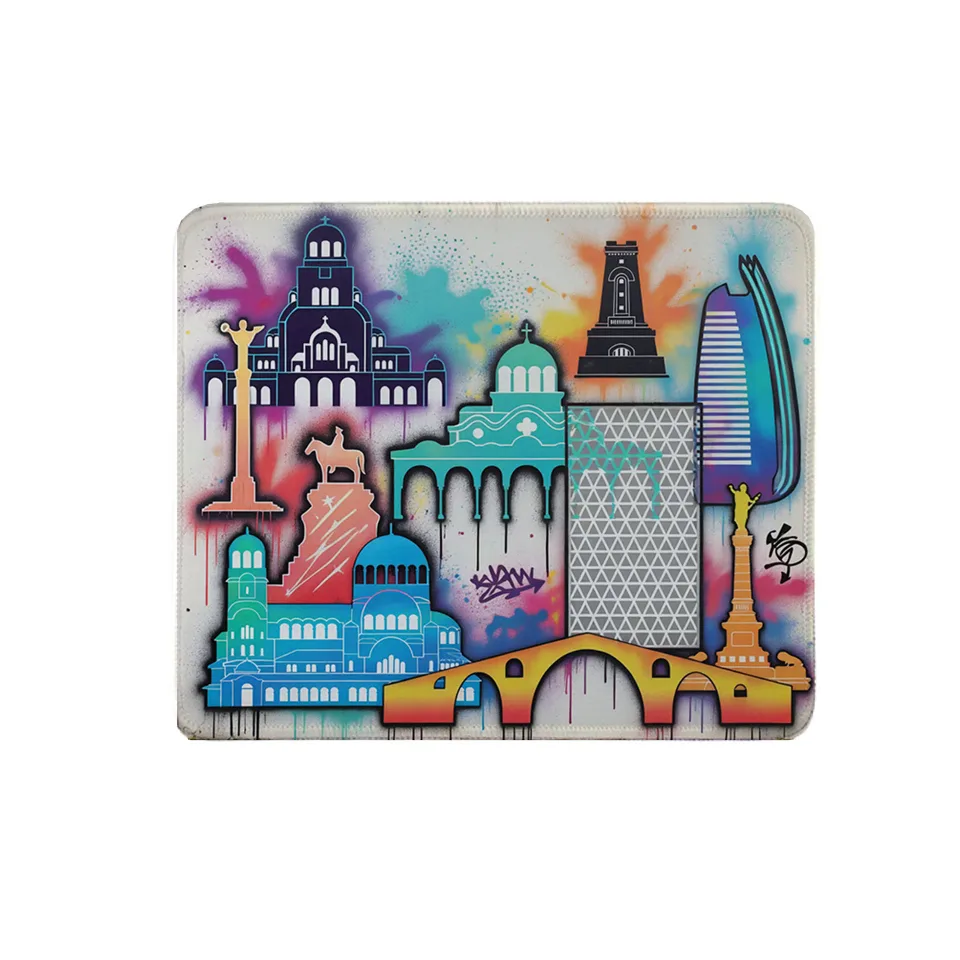 Gift&Go Covoraș pentru mouse BG - Clădiri, 19.7 x 23.5 cm