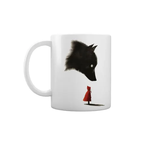 Gift&Go Mug Fun - Scufița Roșie, ceramică, clasa AA, albă, 330 ml, în cutie