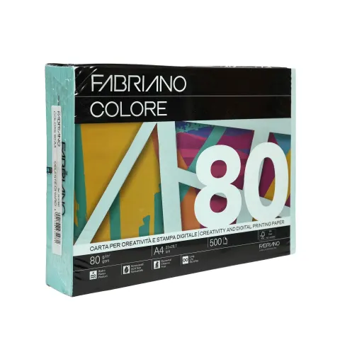 Hârtie pentru copiator FABRIANO A4 80GR albastru deschis, 500 coli