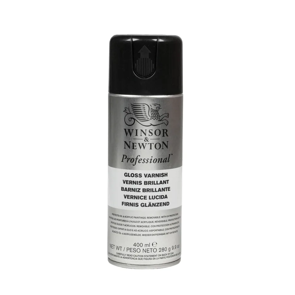Lac spray lucios pentru picturi acrilice și în ulei, 400 ml