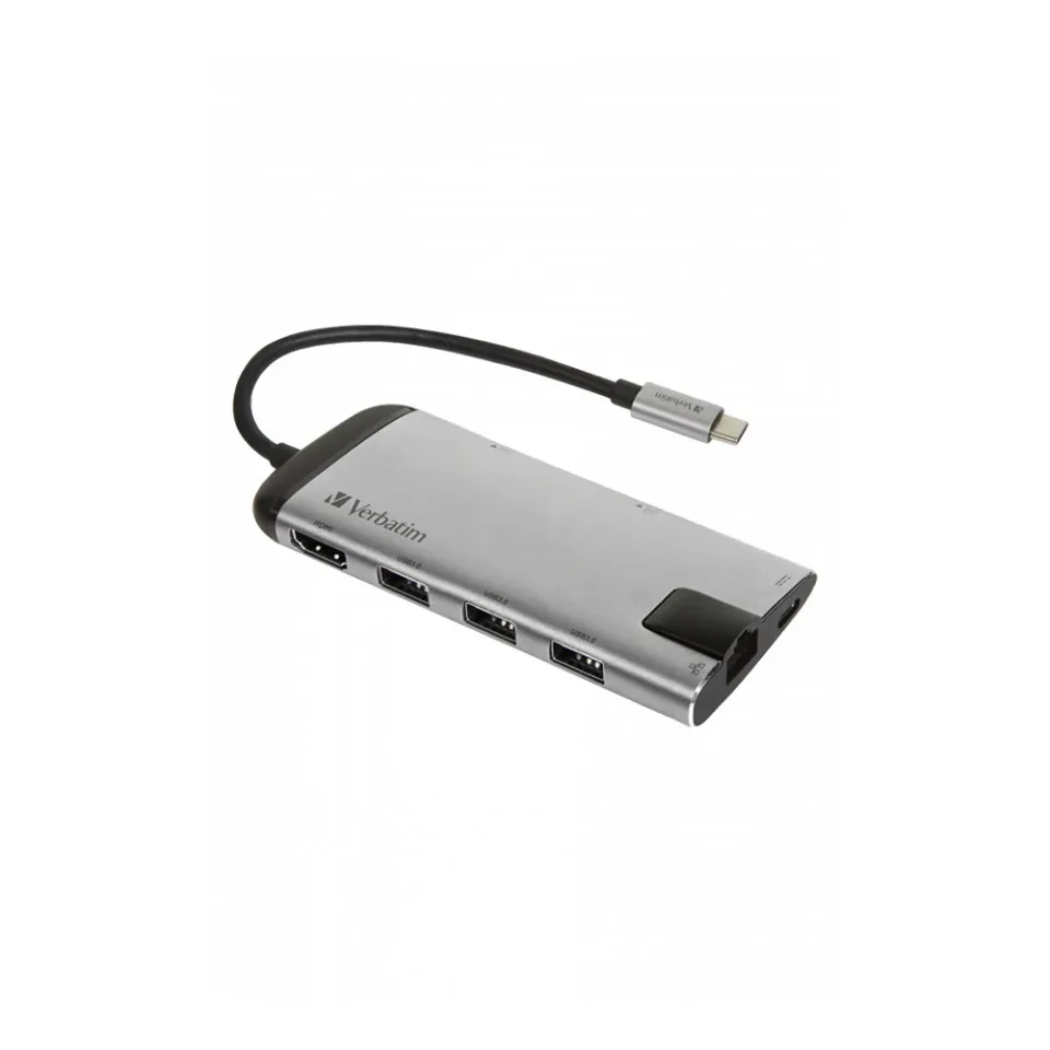 Hub USB Verbatim, 6 porturi, USB-C, USB 3.1, HDMI, RJ45, SDHC