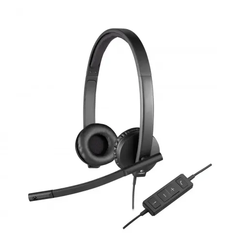 LOGITECH H570E CĂȘTI CU FIR USB-A NEGRE