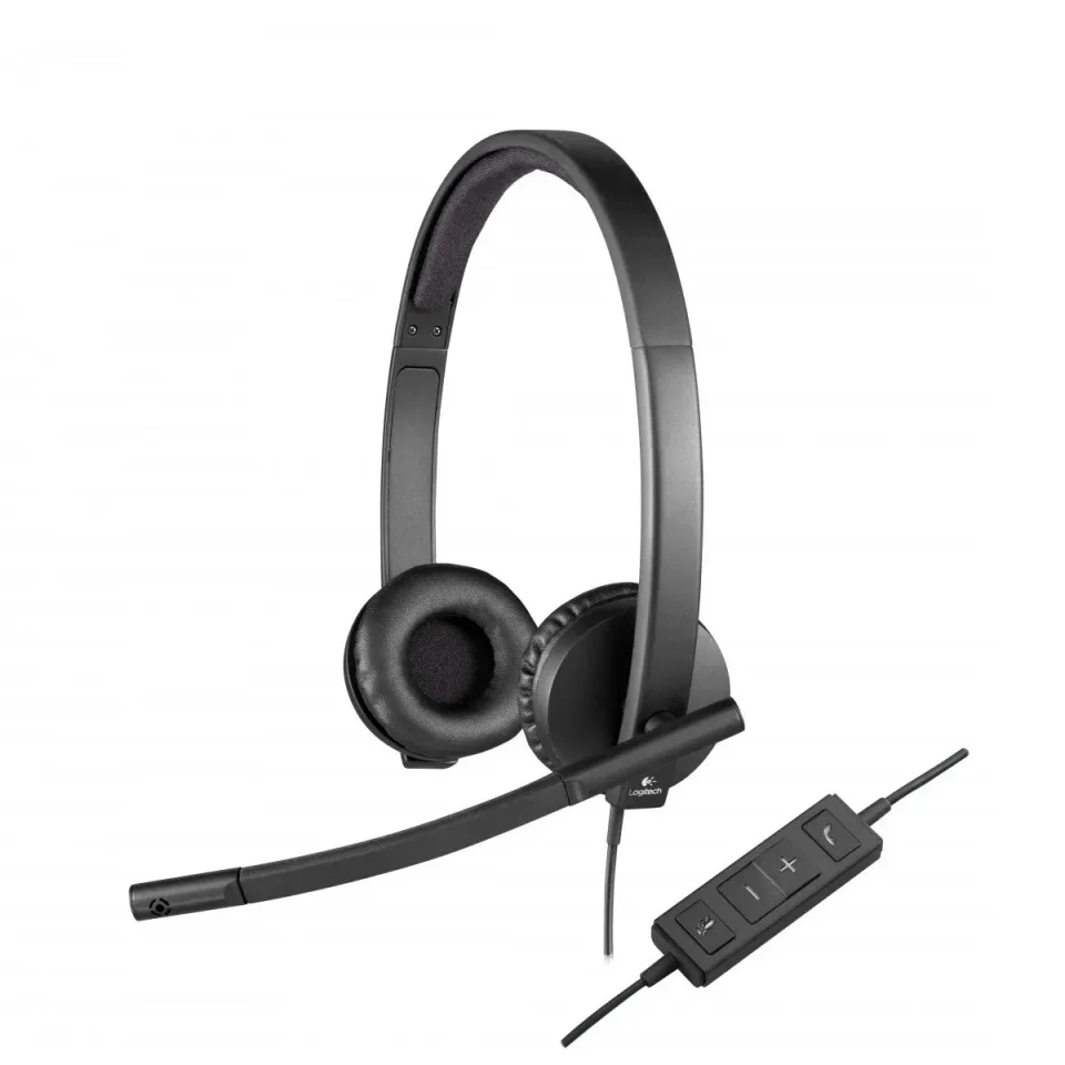 LOGITECH H570E CĂȘTI CU FIR USB-A NEGRE
