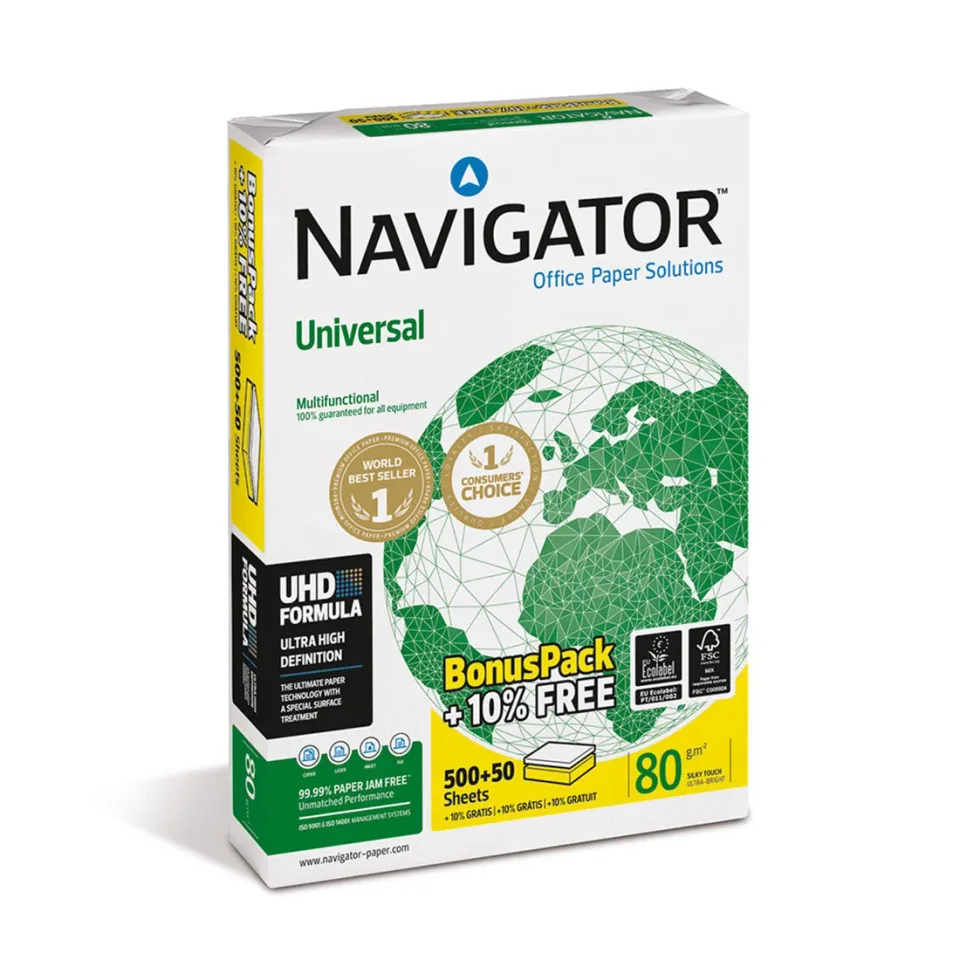 Hârtie pentru copiator Navigator Universal, A4, 80 g/m?, 550 coli