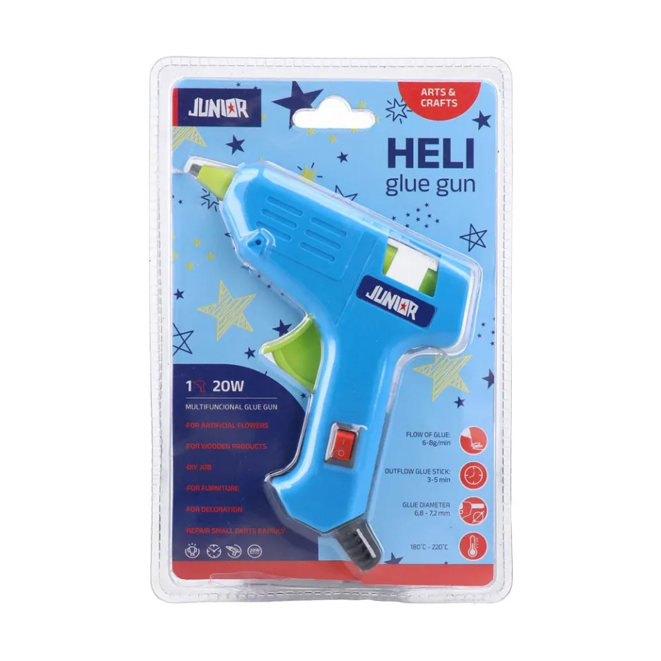 Pistol de lipit cu silicon Junior Heli, 20 W, diametru de 7-7,5 mm