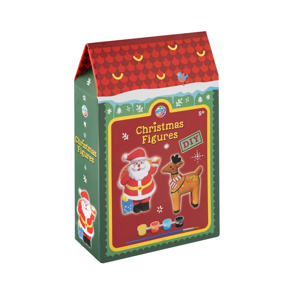 Moxy Figurine de pictat Moș Crăciun și reni, 2 piese
