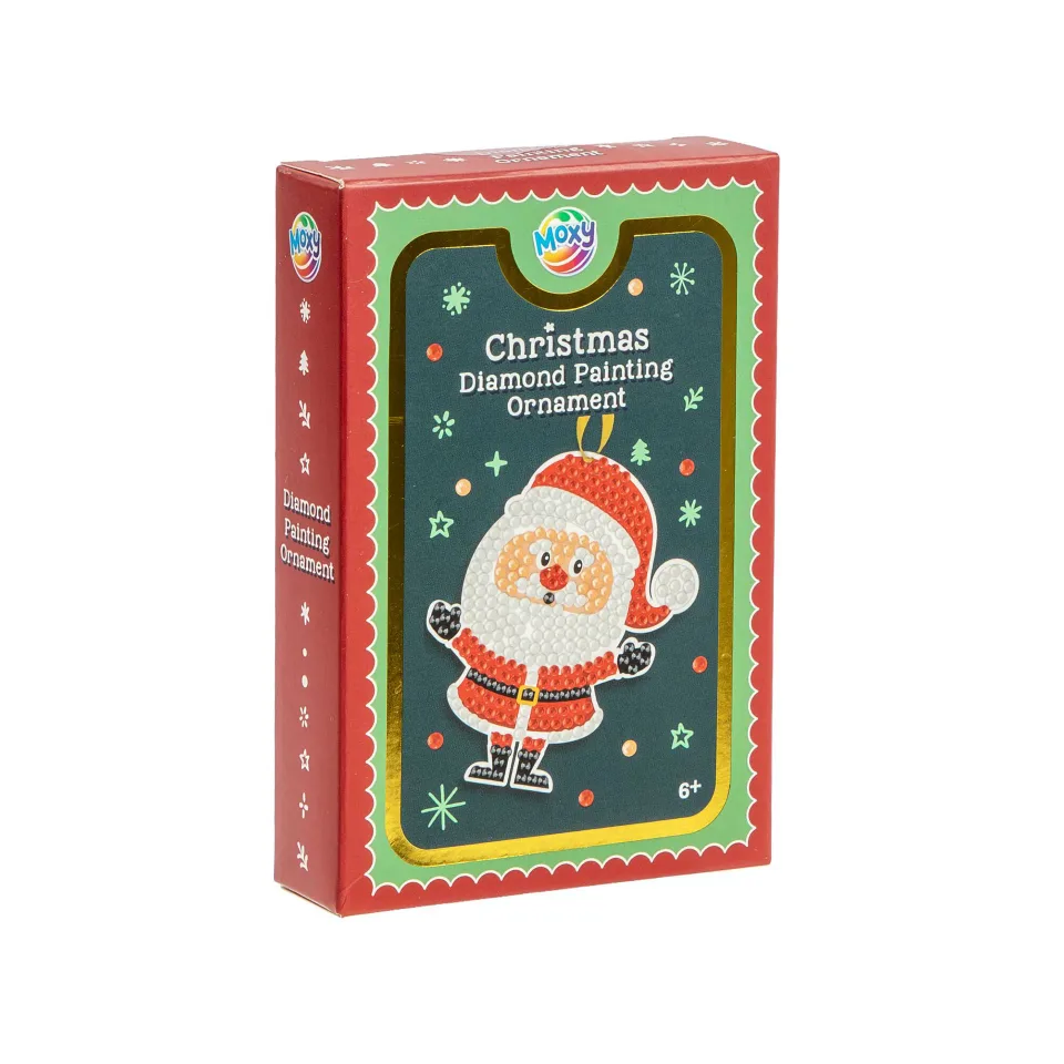 Moxy Ornament cu Moș Crăciun pentru bradul de Crăciun, de decorat cu mărgele