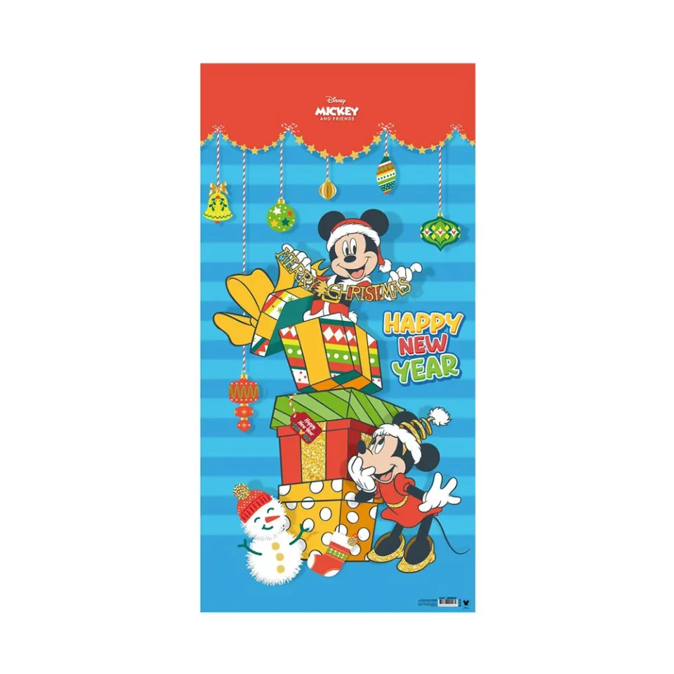 Best Buy Pungă cadou cu Mickey și Minnie de Anul Nou, 500 x 1000 mm
