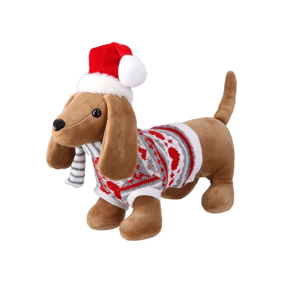 Festa Monty decorațiune de Crăciun în formă de teckel, 32 cm