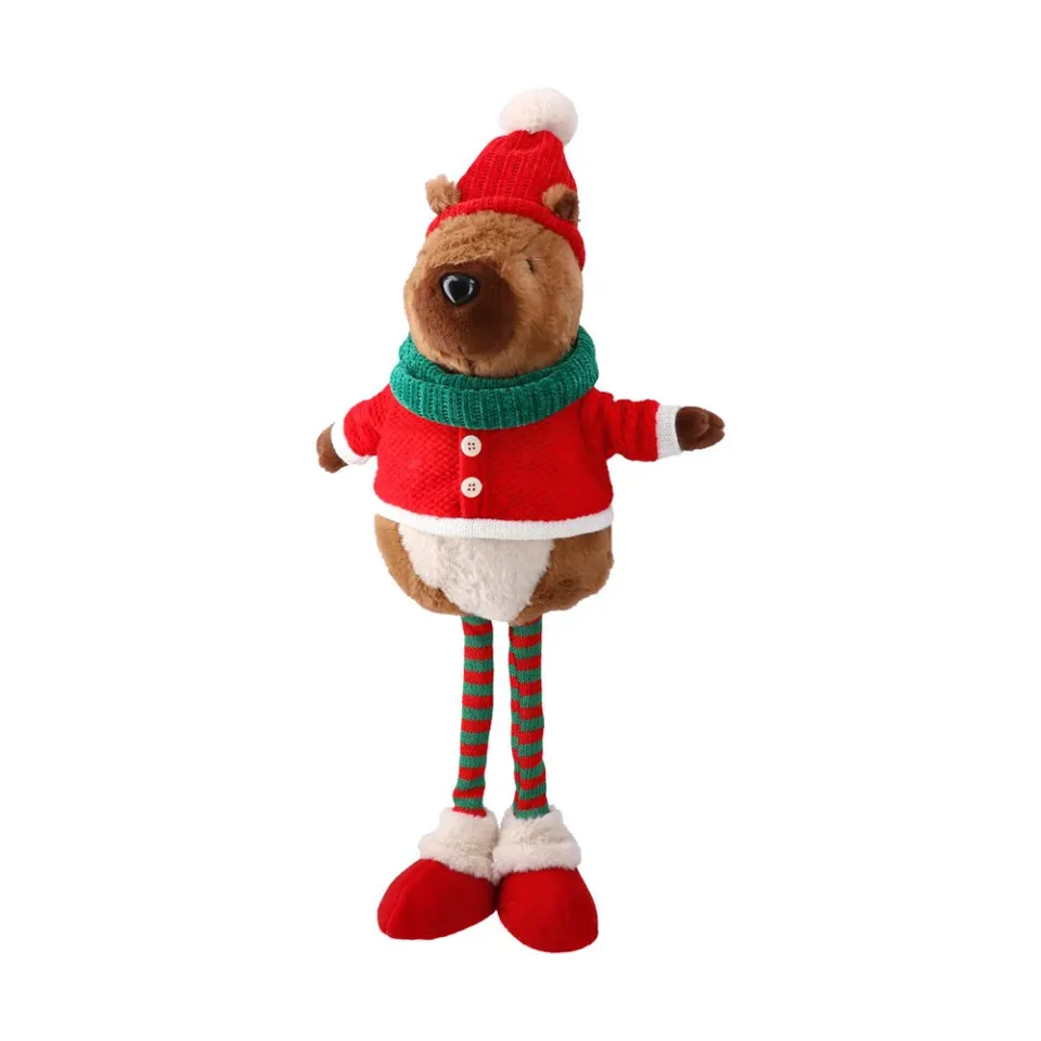 Festa Winter Coco Capibara decorativă de Crăciun, 55 cm, roșie