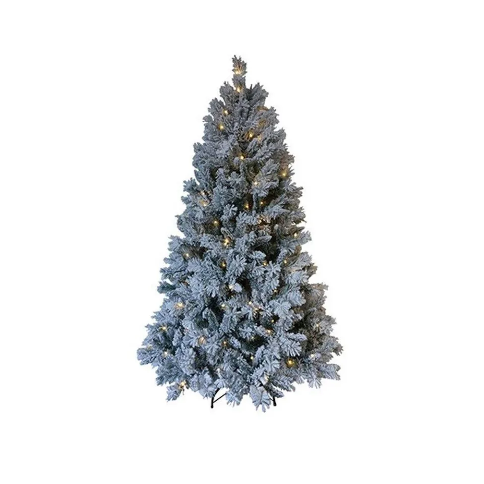 Festa Brad de Crăciun cu lumini, 150 cm, alb