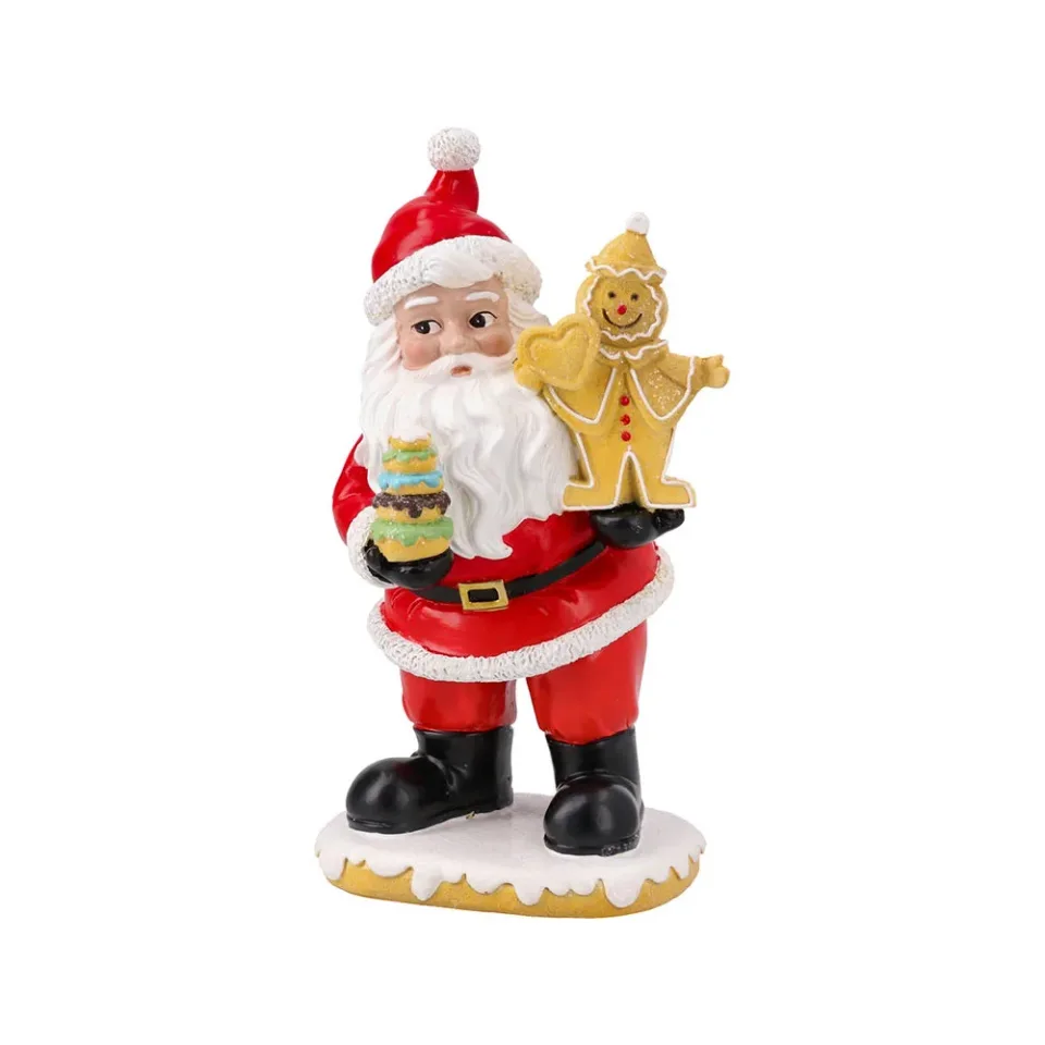 Figurină ceramică Moș Crăciun Festa, 15 cm