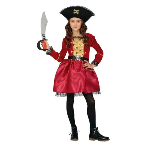 Costum de pirată, 7-9 ani, roșu