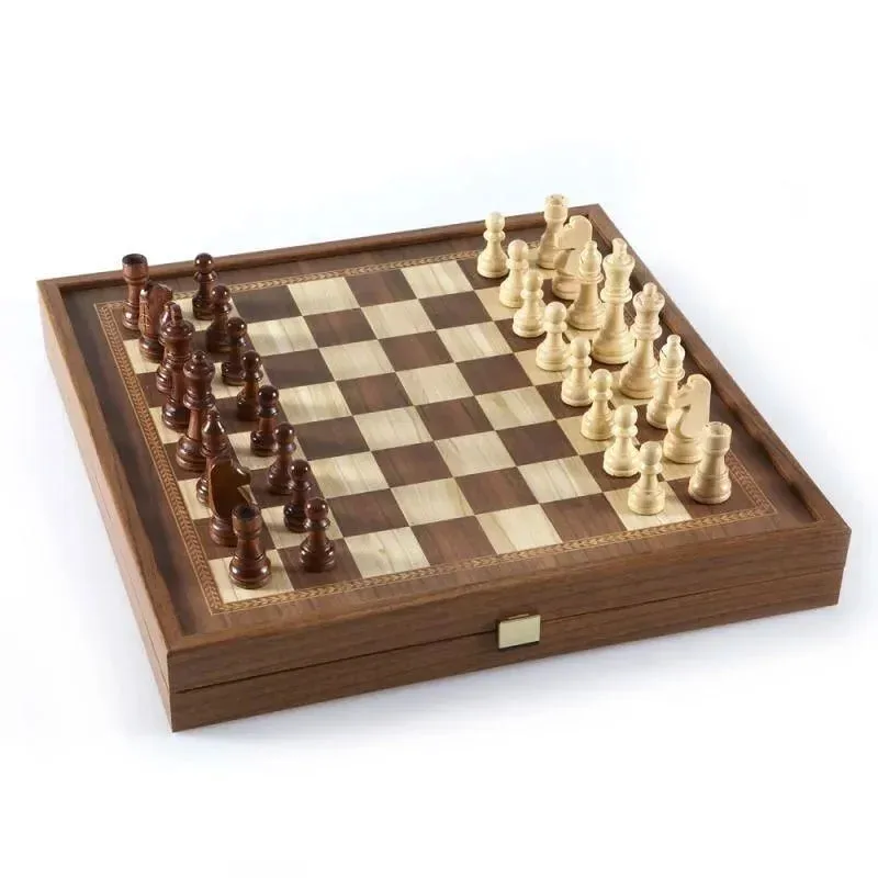 Set clasic Manopoulos pentru șah, table și dame, 41 x 41 cm