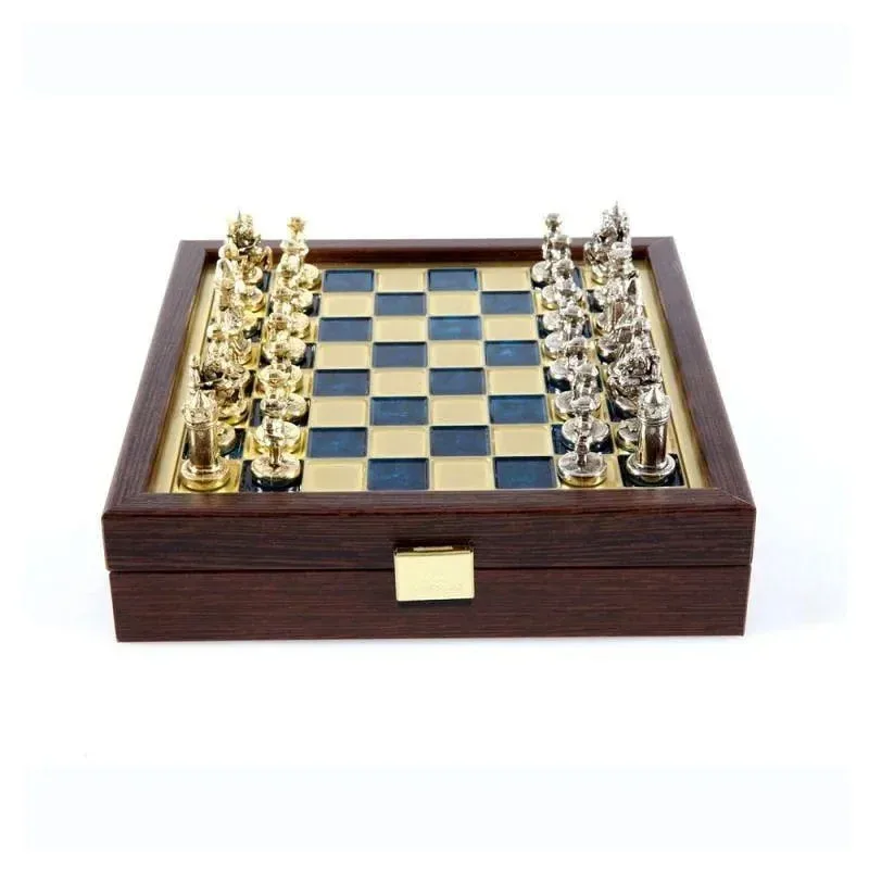 Set de șah mini de lux Manopoulos, Imperiul Bizantin, 20 x 20 cm