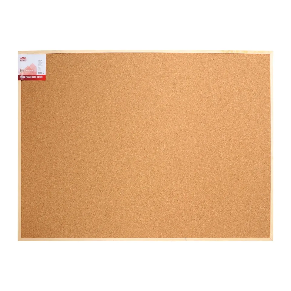 TOP OFFICE panou din plută 90X120CM cu ramă din lemn