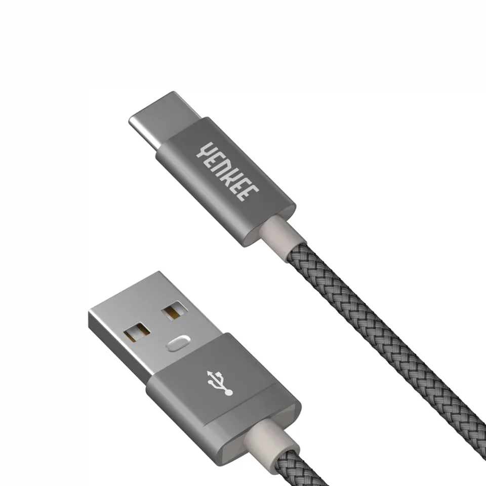 Yenkee Cablu 301 GY, USB-A tată la USB-C tată, 1 m, gri